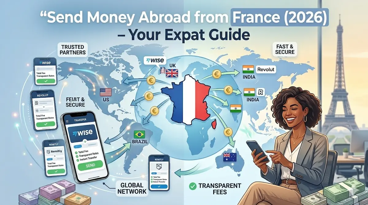 Digital money transfer from France using Wise, Revolut, and Remitly for expats