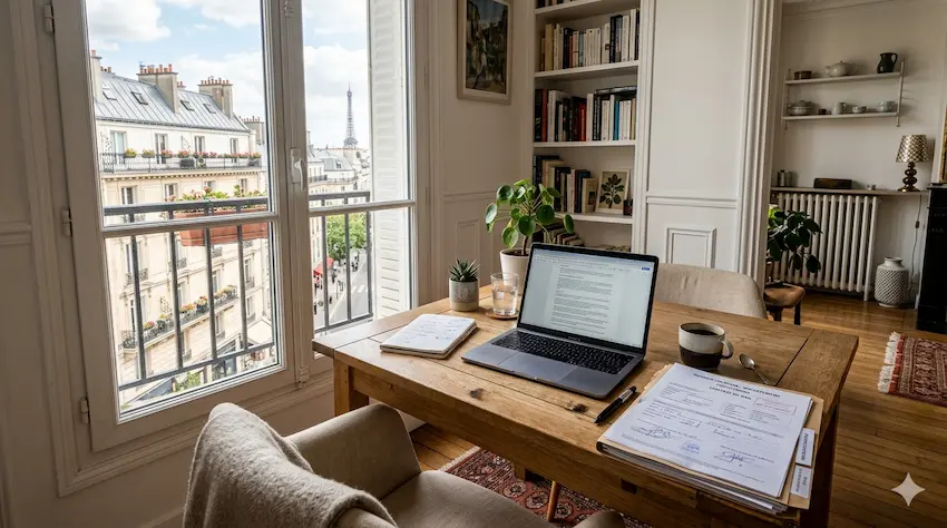 France rental dossier apartment documents expat housing Paris interior